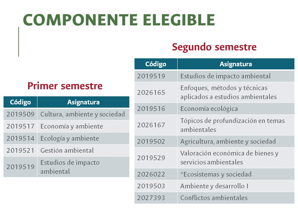 PMAD - Investigación - Componente elegible